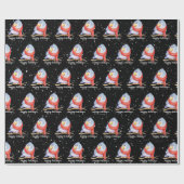 Weihnachtsbär mit Scara In Schneeflocken Geschenkpapier (Flach)