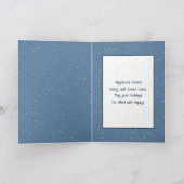 Weihnachtsbär mit Schneemann Feiertagskarte (Innenseite)