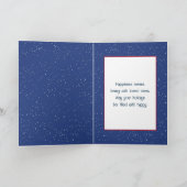 Weihnachtsbär mit Schneemann Feiertagskarte (Innenseite)