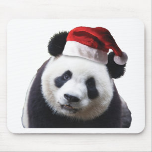Weihnachtsbär mit Weihnachtsmannmütze Mousepad
