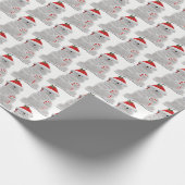 Weihnachtsbär mit Zuckerrohr Geschenkpapier (Ecke)