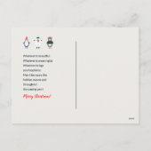 Weihnachtsbär Moderner, flacher, benutzerdefiniert Feiertagspostkarte (Rückseite)