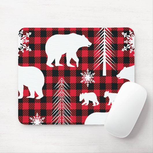 Weihnachtsbär Muster Mouse Pad Mousepad (Mit Mouse)