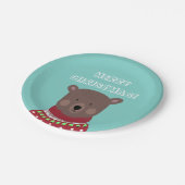 Weihnachtsbär Pappteller (Schrägansicht)