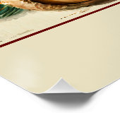 Weihnachtsbär personalisiert poster (Ecke)