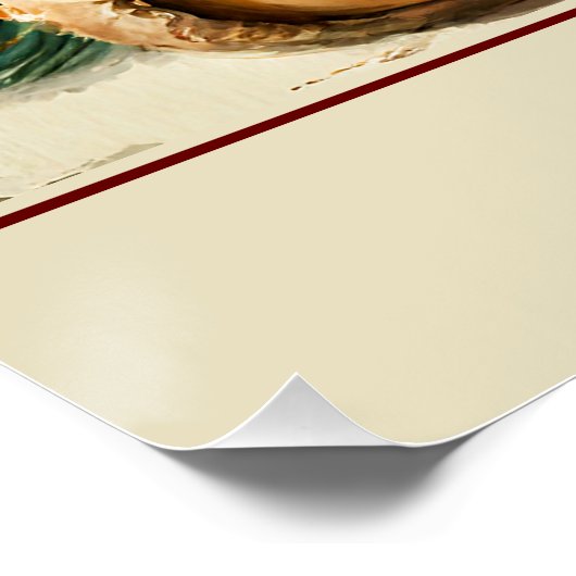 Weihnachtsbär personalisiert poster (Ecke)