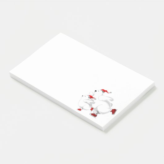 Weihnachtsbär - Post-it®-Notizen Post-it Klebezettel (angewinkelt)