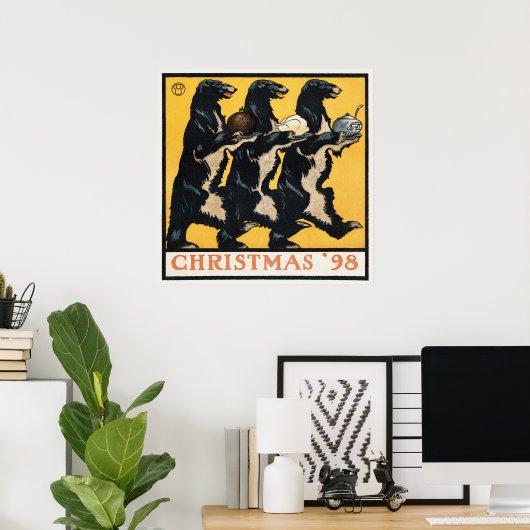 Weihnachtsbär Poster (Heimbüro)