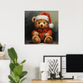 Weihnachtsbär-Poster Poster (Heimbüro)