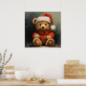 Weihnachtsbär-Poster Poster (Küche)