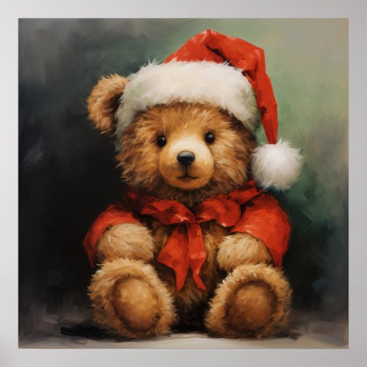 Weihnachtsbär-Poster Poster (Vorne)