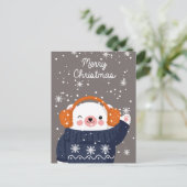 Weihnachtsbär Postkarte (Stehend Vorderseite)