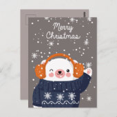 Weihnachtsbär Postkarte (Vorne/Hinten)