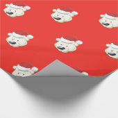 Weihnachtsbär Rot Geschenkpapier (Ecke)