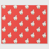 Weihnachtsbär Rot Geschenkpapier (Flach)