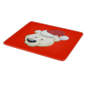 Weihnachtsbär rot schneidebrett (Ecke)