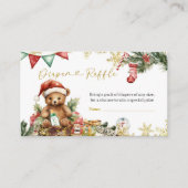 Weihnachtsbär Santa Junge Windel Raffle Begleitkarte (Vorderseite)