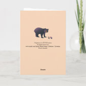 Weihnachtsbär, Schildkröte, Magie mit Lichtern 2 Karte (Rückseite)