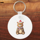 Weihnachtsbär Schlüsselanhänger (Vorderseite)