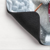 Weihnachtsbär Schneeschuh Mousepad (Ecke)
