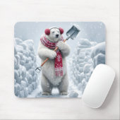 Weihnachtsbär Schneeschuh Mousepad (Mit Mouse)
