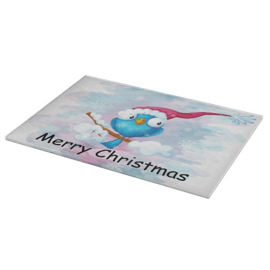 Weihnachtsbär Schneidebrett (Ecke)