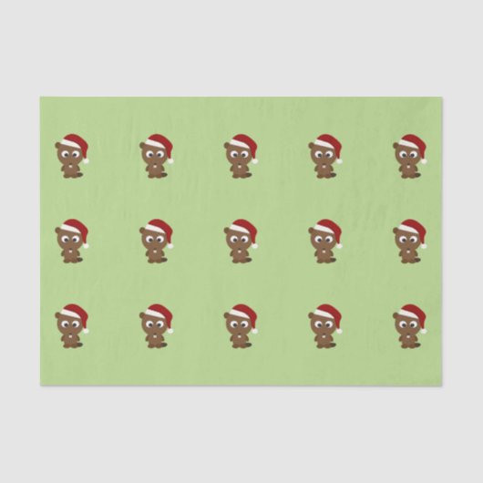 Weihnachtsbär Seidenpapier (Vorderseite)