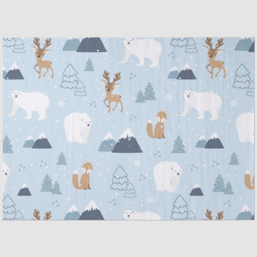 Weihnachtsbär-Serie Design 9 Seidenpapier (Vorderseite)