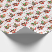 Weihnachtsbär Spaß Geschenkpapier (Ecke)
