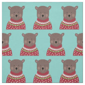 Weihnachtsbär Stoff (Muster)