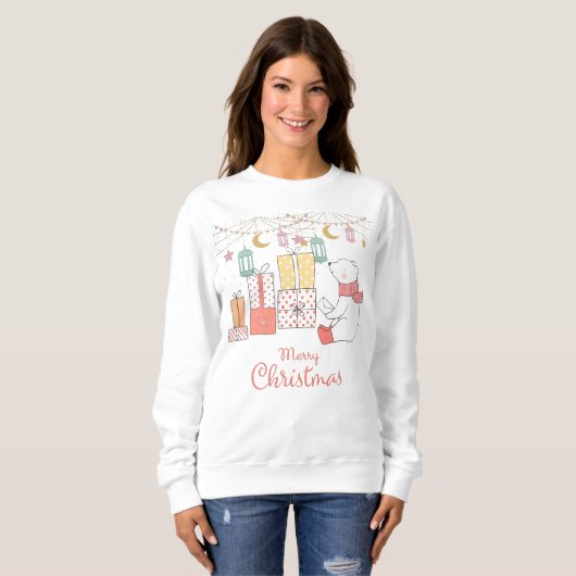 Weihnachtsbär Sweatshirt (Vorne ganz)