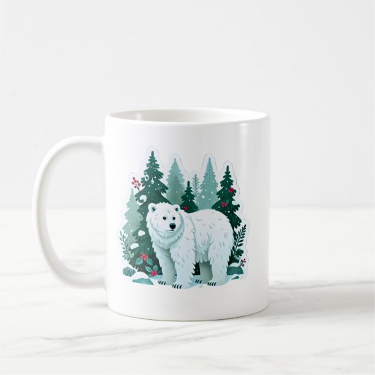 Weihnachtsbär-Tasse - Festwaldzauber Kaffeetasse (Links)