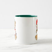 Weihnachtsbär-Tasse Zweifarbige Tasse (Mittel)