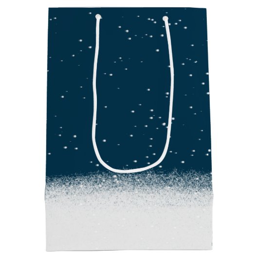 Weihnachtsbär und Mondmittelbeutel Mittlere Geschenktüte (Rückseite)