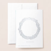 Weihnachtsbär und Schneeflocken Grüße Folienkarte (Rückseite mit Umschlag)