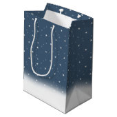 Weihnachtsbär und Sterne Mittlere Geschenktüte (Rückseite Schrägansicht)
