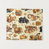 Weihnachtsbär Wandteppich (Vorderseite (Horizontal))