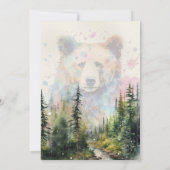 Weihnachtsbär Wasserfarbe Einladung (Rückseite)