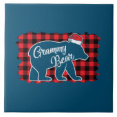 Weihnachtsbär Weihnachten Kariert Buffalo Fliese (Vorderseite)