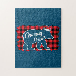 Weihnachtsbär Weihnachten Kariert Buffalo Puzzle
