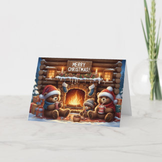 Weihnachtsbär Weihnachtskarten. Feiertagskarte