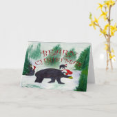 Weihnachtsbär Weihnachtskarten Karte (Gelbe Blume)