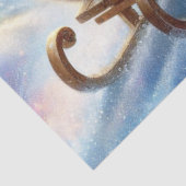 Weihnachtsbär Winterwald Schlittendecke Seidenpapier (Ausschnitt)