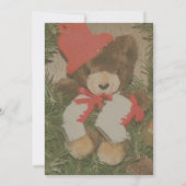 Weihnachtsbär-Wreath-Feier Einladung (Rückseite)