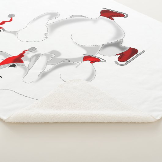 Weihnachtsbärchen Baby Sherpa Blanket individuell Sherpadecke (3/4)