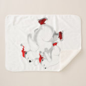 Weihnachtsbärchen Baby Sherpa Blanket individuell Sherpadecke (Vorderseite (Horizontal))