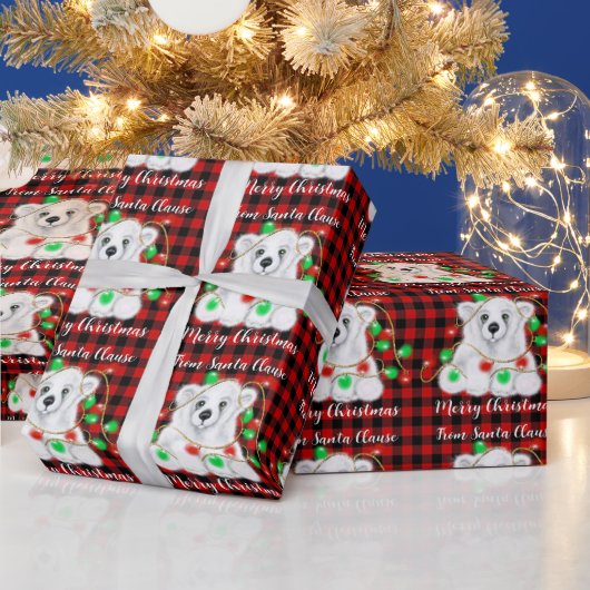 Weihnachtsbärchen, Weißbärenkuchen Geschenkpapier (Feiertage)