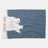 Weihnachtsbären auf den Sternen Küchentuch (Horizontal)