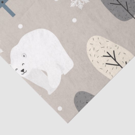 Weihnachtsbären der Serie Design 3 Seidenpapier (Ausschnitt)