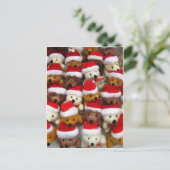 Weihnachtsbären Feiertagspostkarte (Stehend Vorderseite)